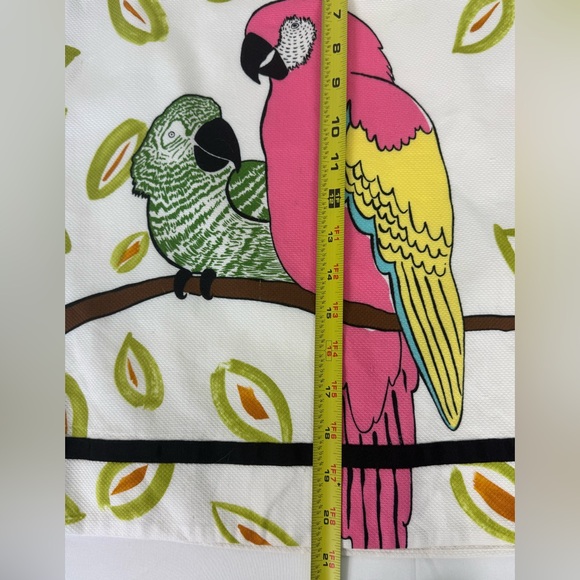 Anthropologie Edme‎ & Esyllte white cotton parrot pencil skirt SIZE 4 - Picture 7 of 11